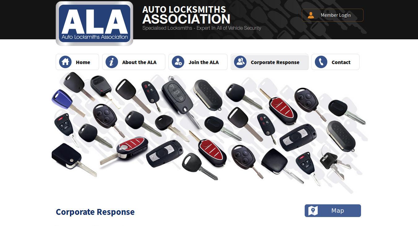 Auto Locksmith Association website
